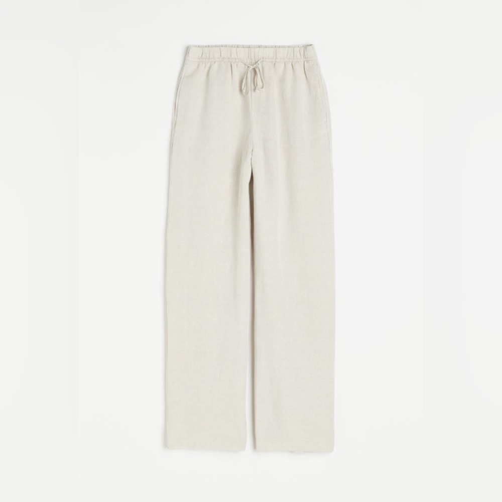 Linen blend pants